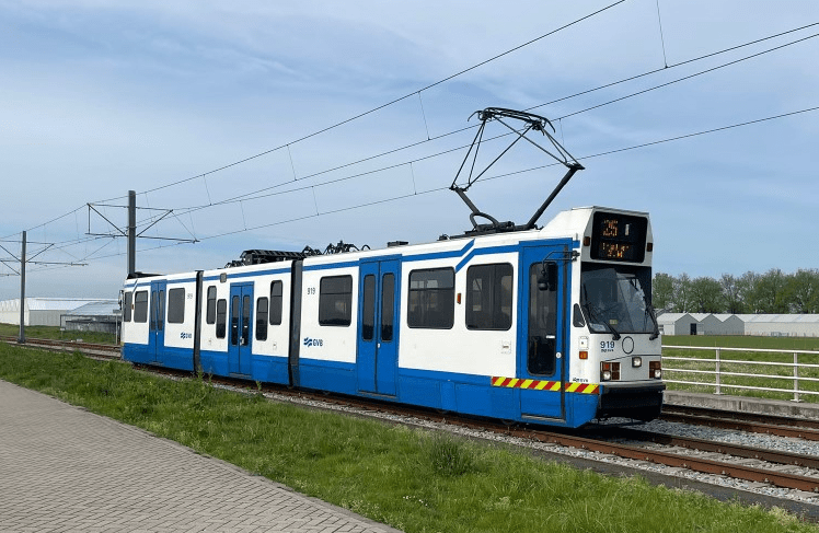 GVB 919 nabij tramremise Legmeerpolder
