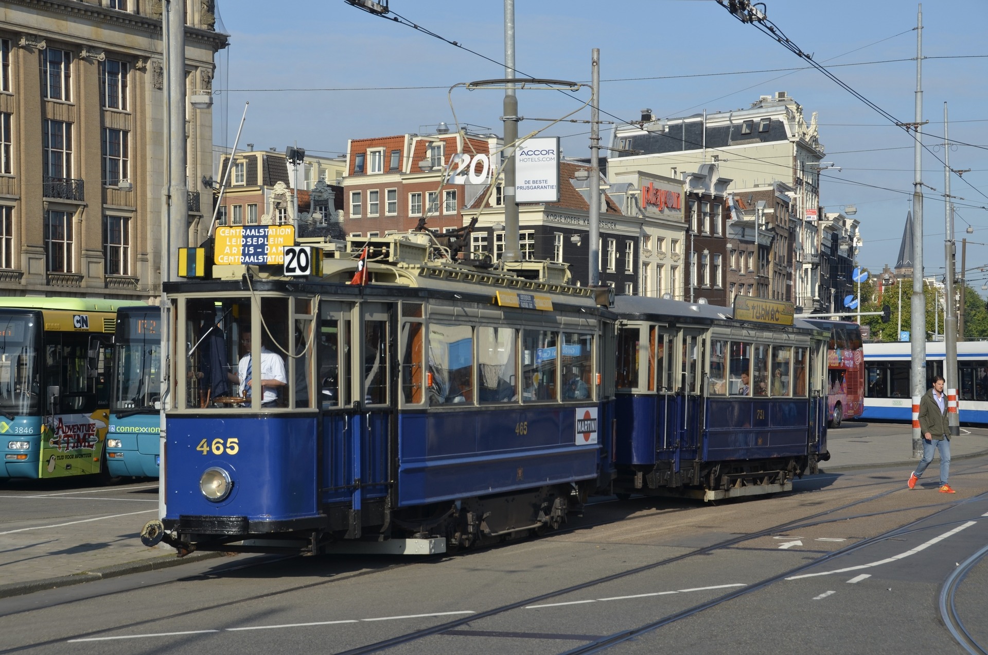 GVB 465 with trailer in Amsterdam