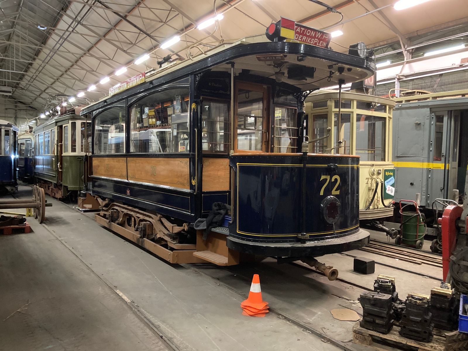 Motor car 72 in the workshop