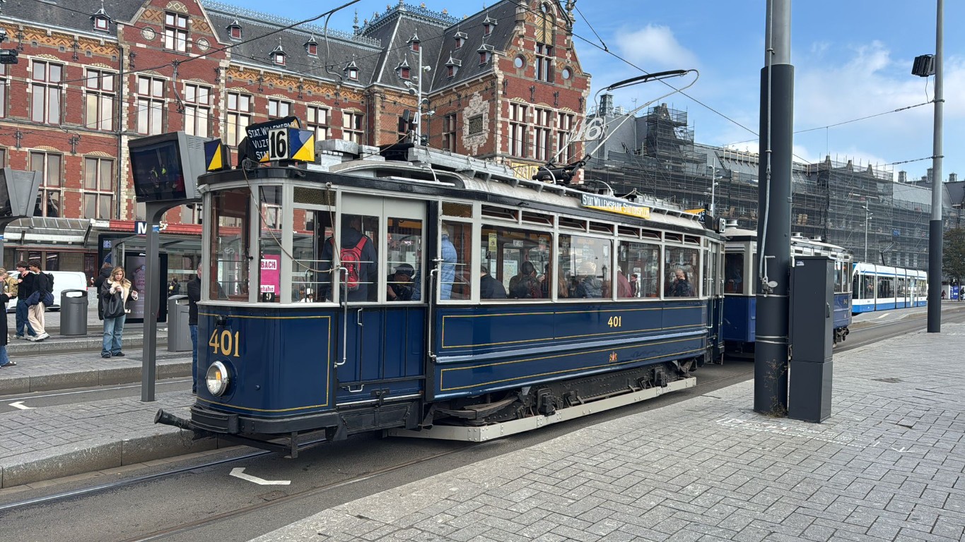 Museumtram in de stad